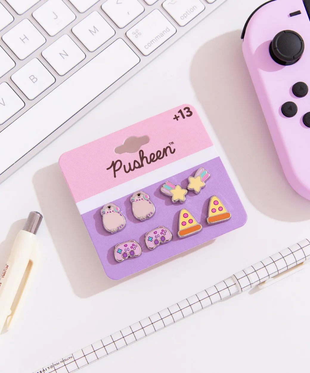 Pusheen Gaming 4-Pack Stud Earrings Set