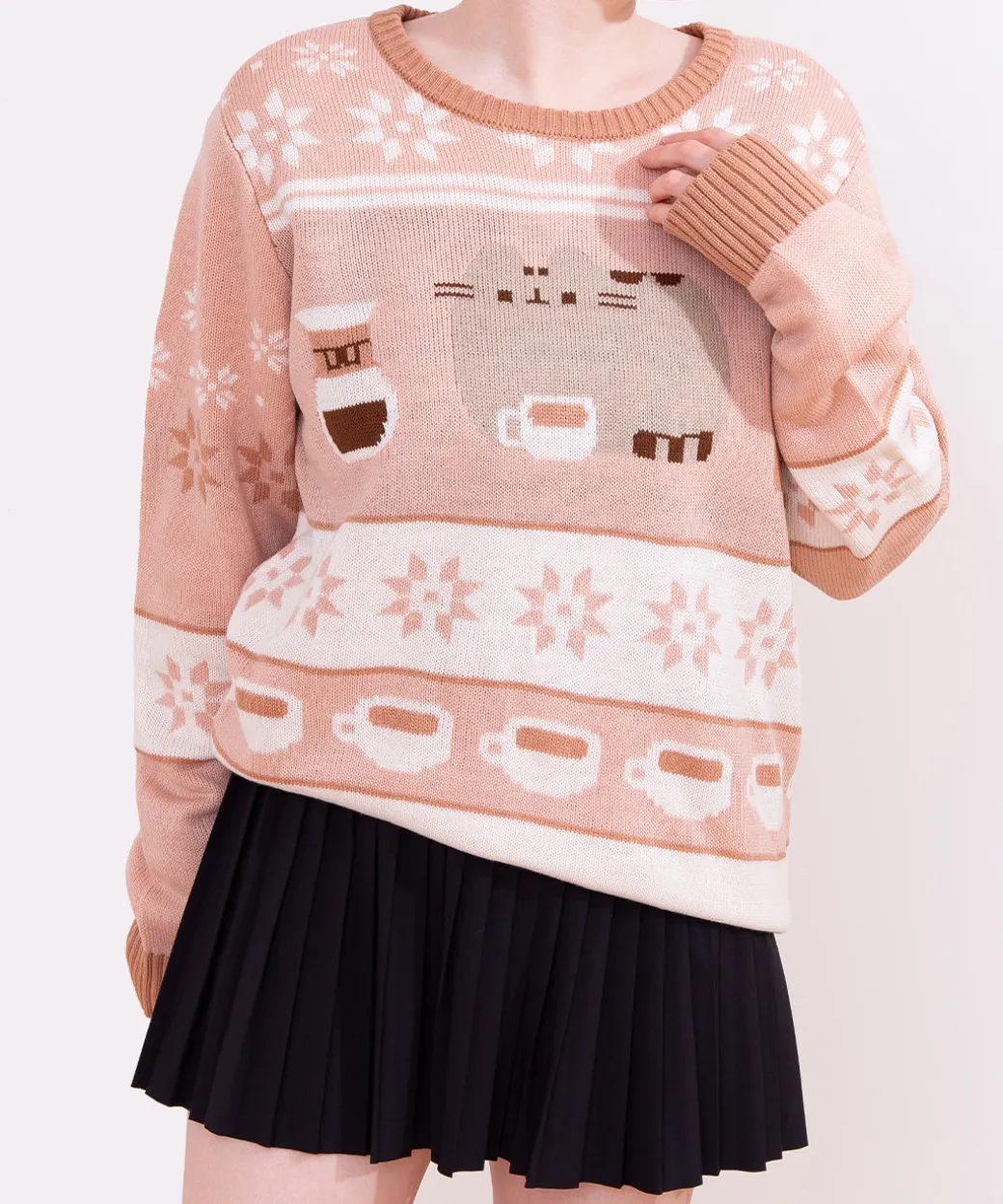 Pusheen Coffee Break Unisex Knit Sweater