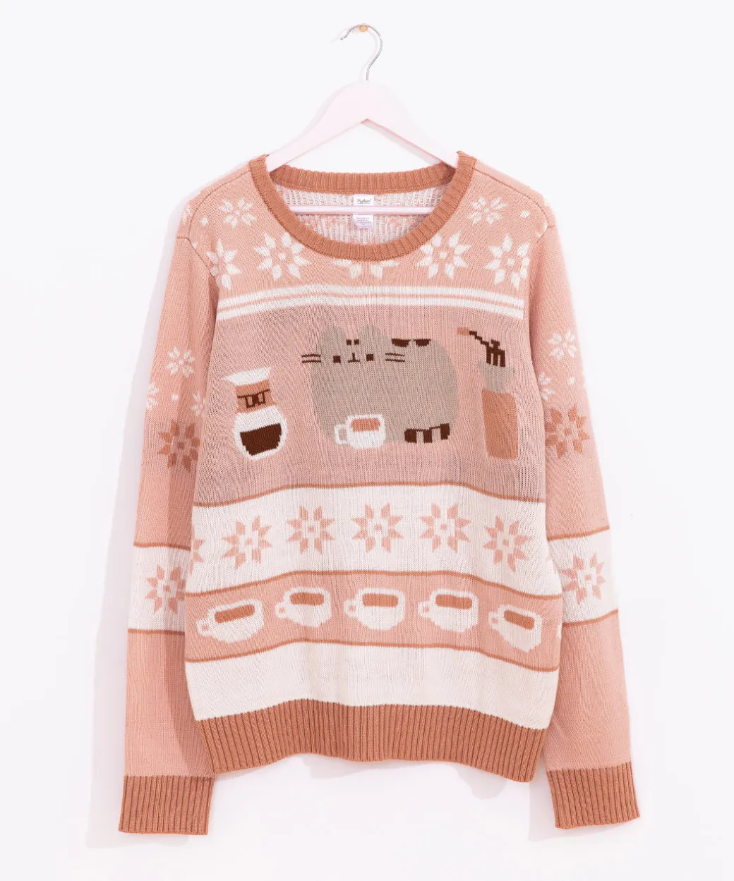 pusheen_coffee_break_unisex_knit_sweater_6.webp Pusheen Coffee Break Unisex Knit Sweater