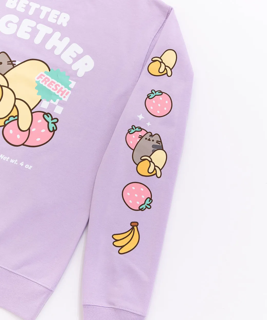 pusheen_fruits_better_together_unisex_sweatshirt_2.webp Pusheen Fruits Better Together Unisex Sweatshirt