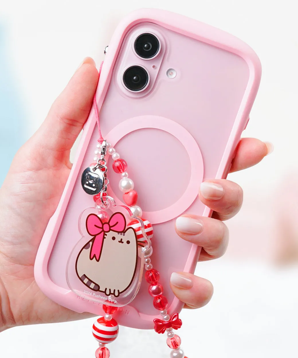 Pusheen Holiday Beaded Phone Charm