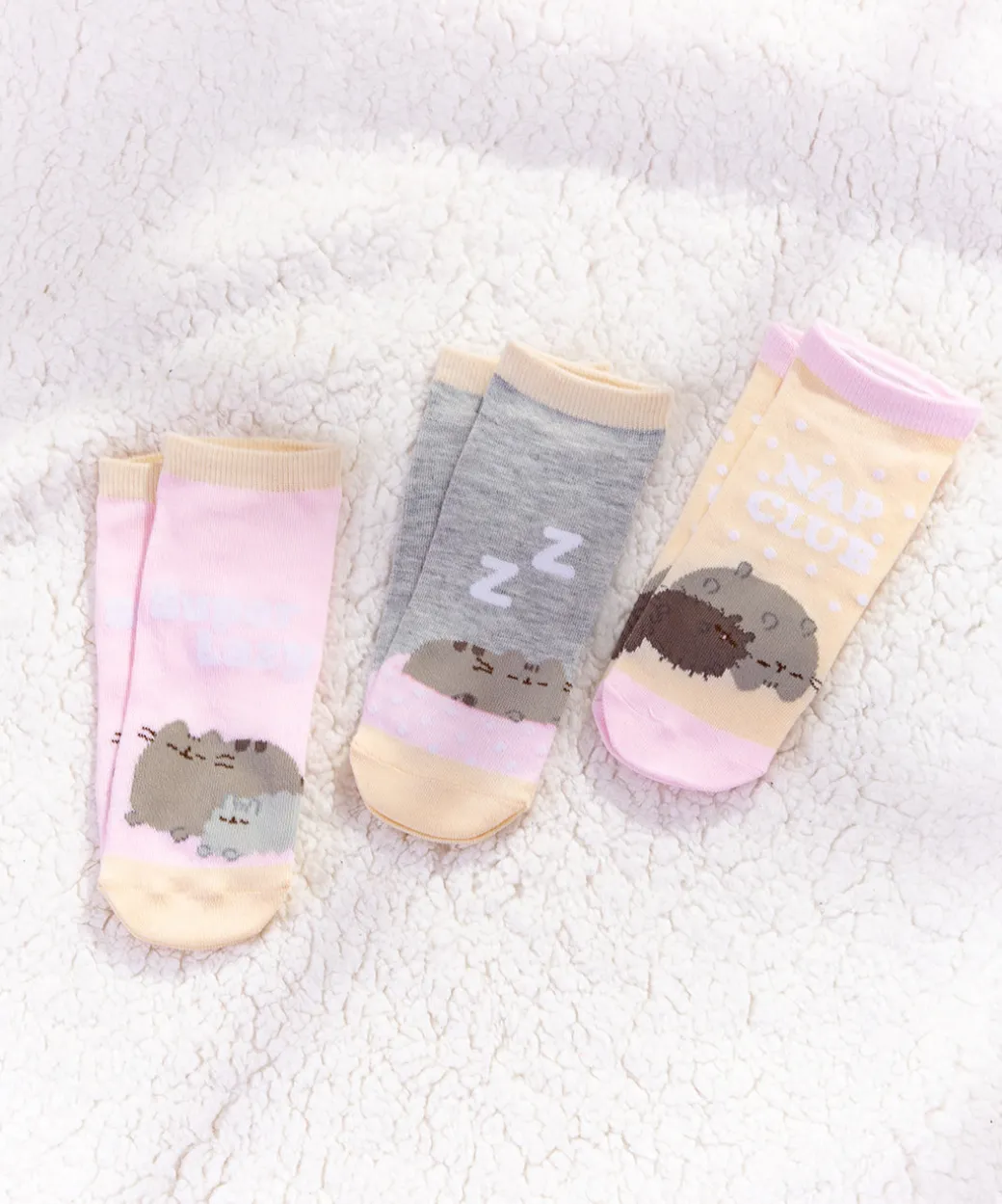 Pusheen Nap Club 3-Pack Ankle Socks