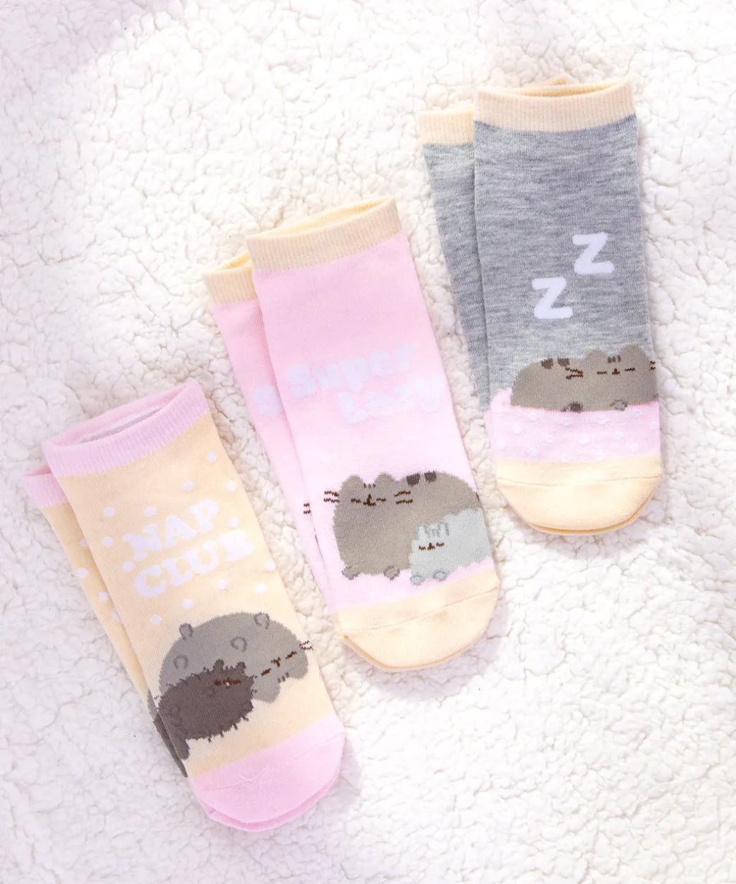 pusheen_nap_club_pack_ankle_socks_2.webp Pusheen Nap Club 3-Pack Ankle Socks