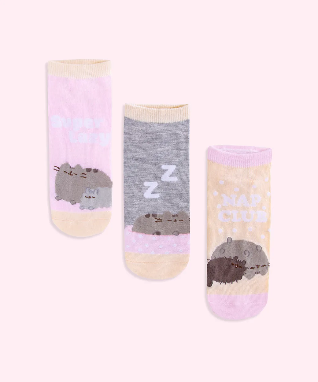 pusheen_nap_club_pack_ankle_socks_3.webp Pusheen Nap Club 3-Pack Ankle Socks