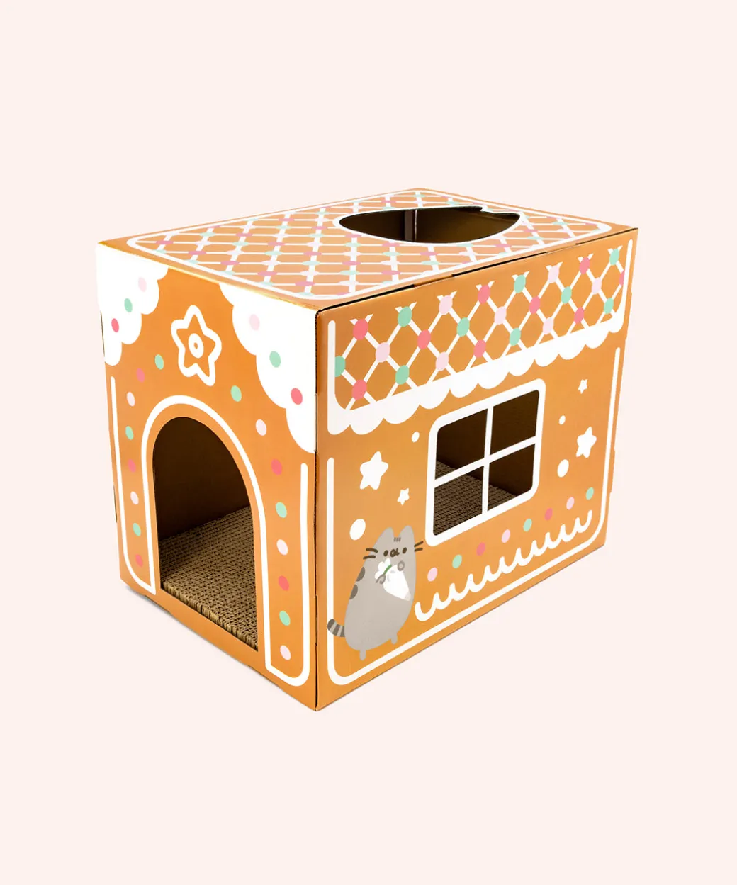pusheen_pet_gingerbread_house_scratcher_2.webp Pusheen Pet Gingerbread House Scratcher