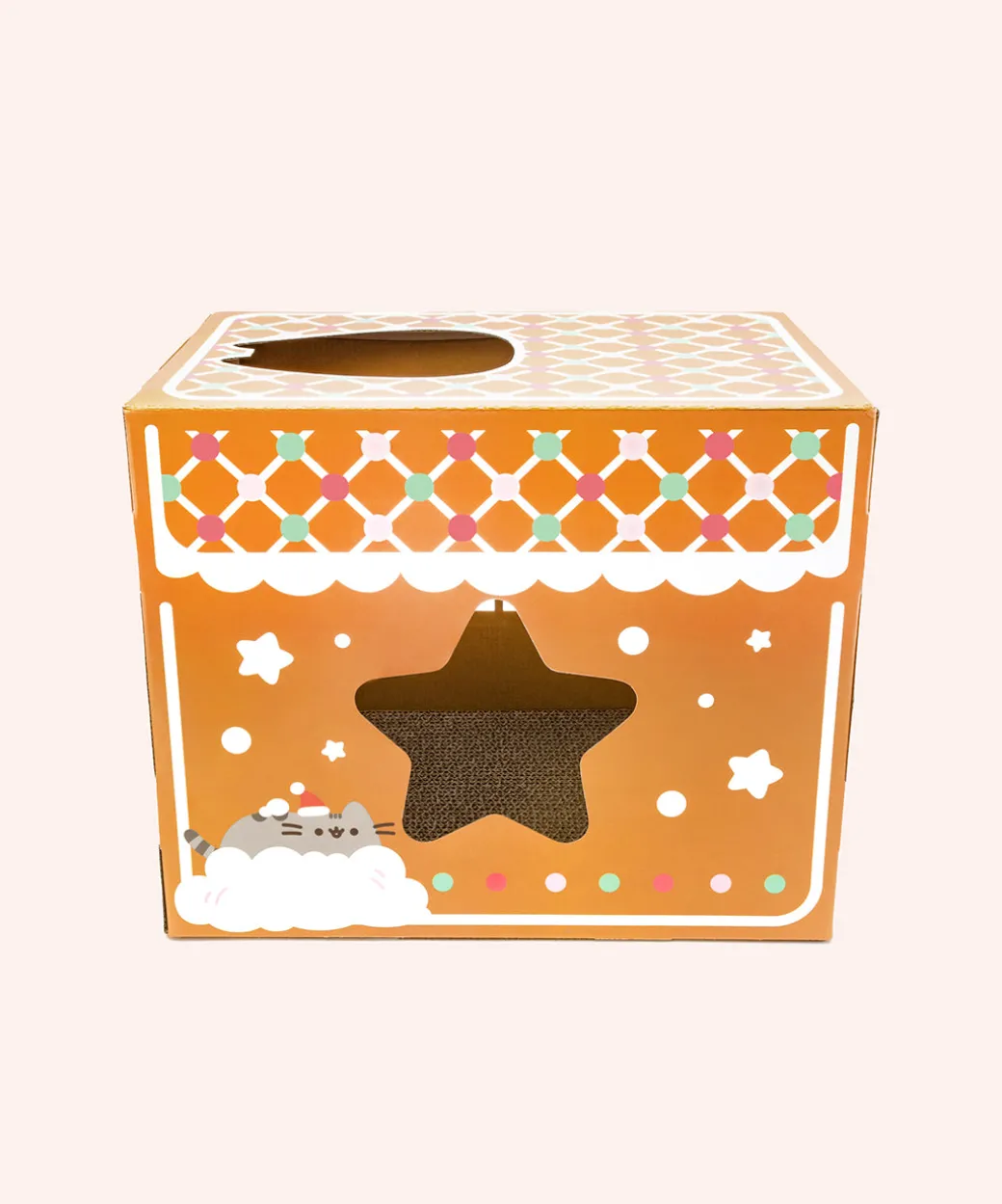pusheen_pet_gingerbread_house_scratcher_5.webp Pusheen Pet Gingerbread House Scratcher