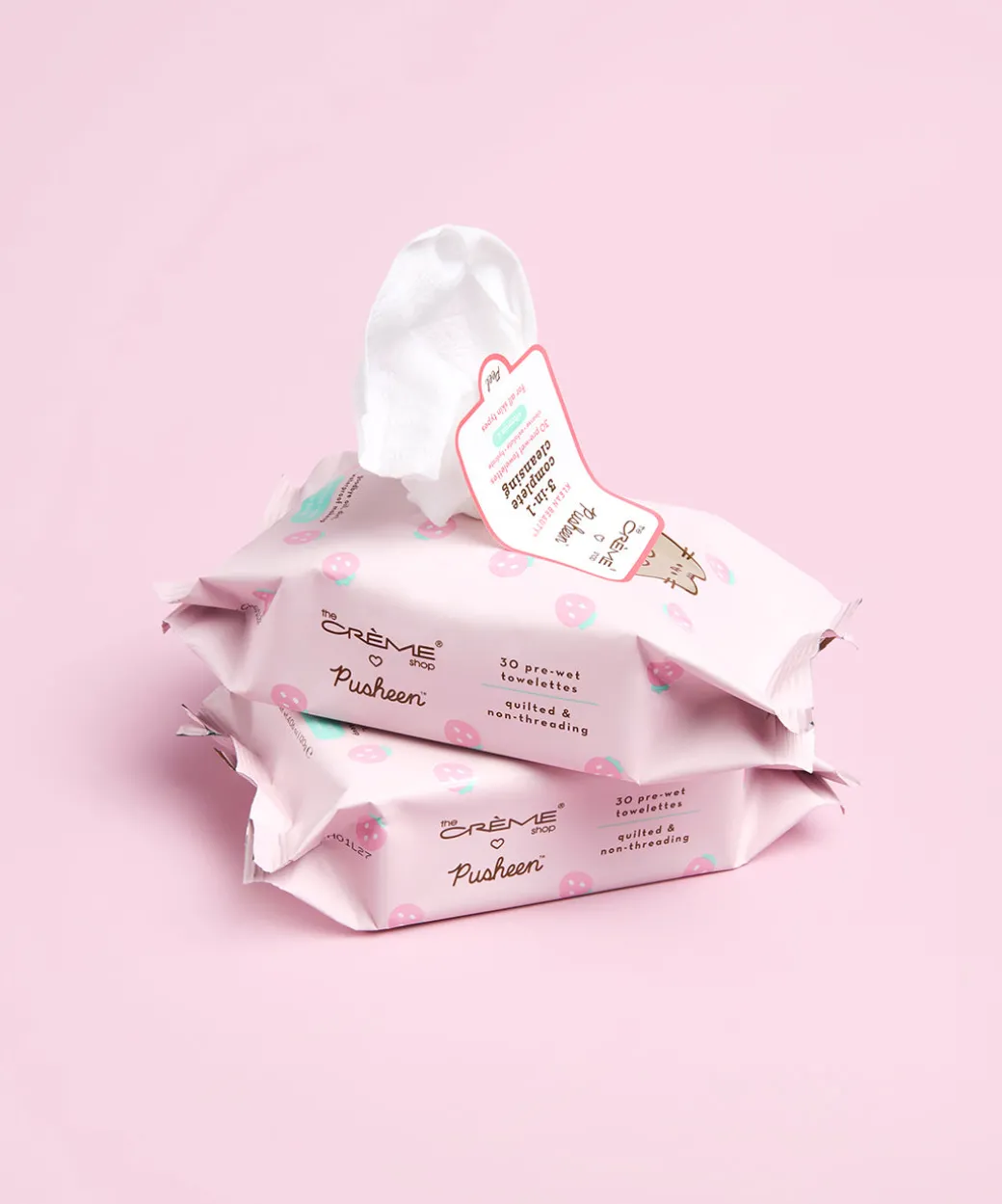 Pusheen The Crème Shop x Cleansing Towelettes - 2-pack